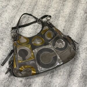 Gently used gray/silver bag